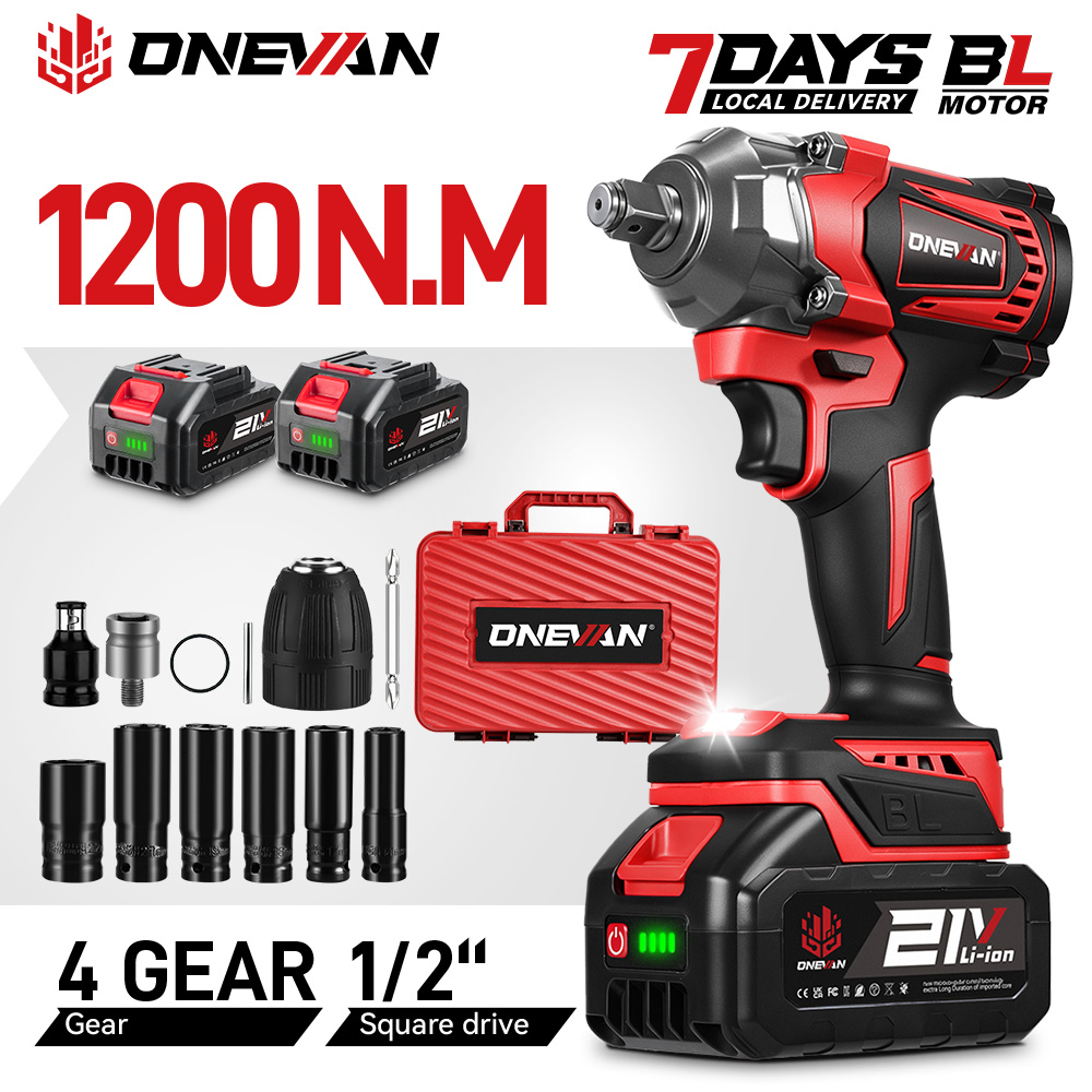 Power Tools Pink - ONEVAN 1200N.M Brushless Electric Impact Wrench