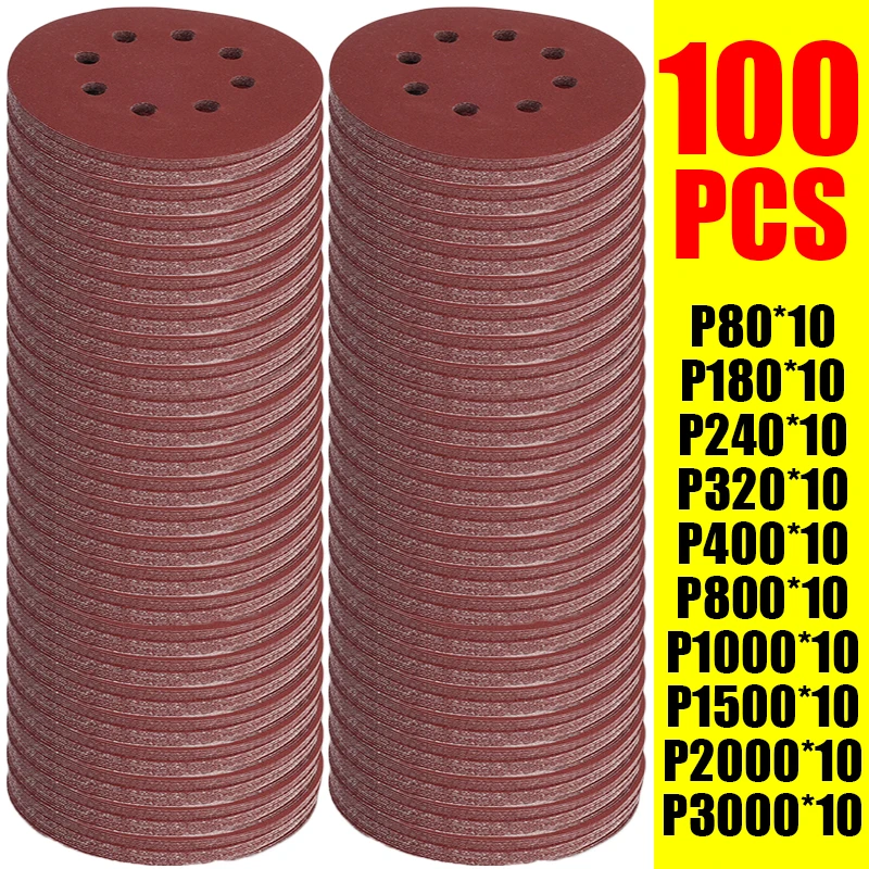 100PCS Sanding Discs 8 Hole Ho - đánh giá và giá Random Orbital Sander