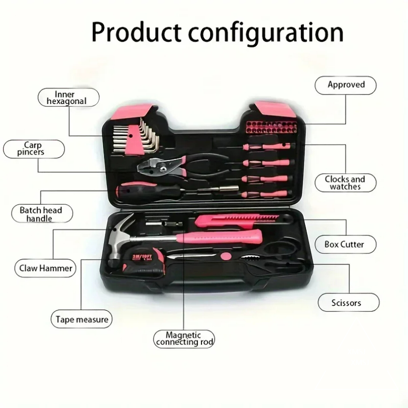 XMSJ The Pink Tool Set, Includ - đánh giá và giá Power Tools Pink