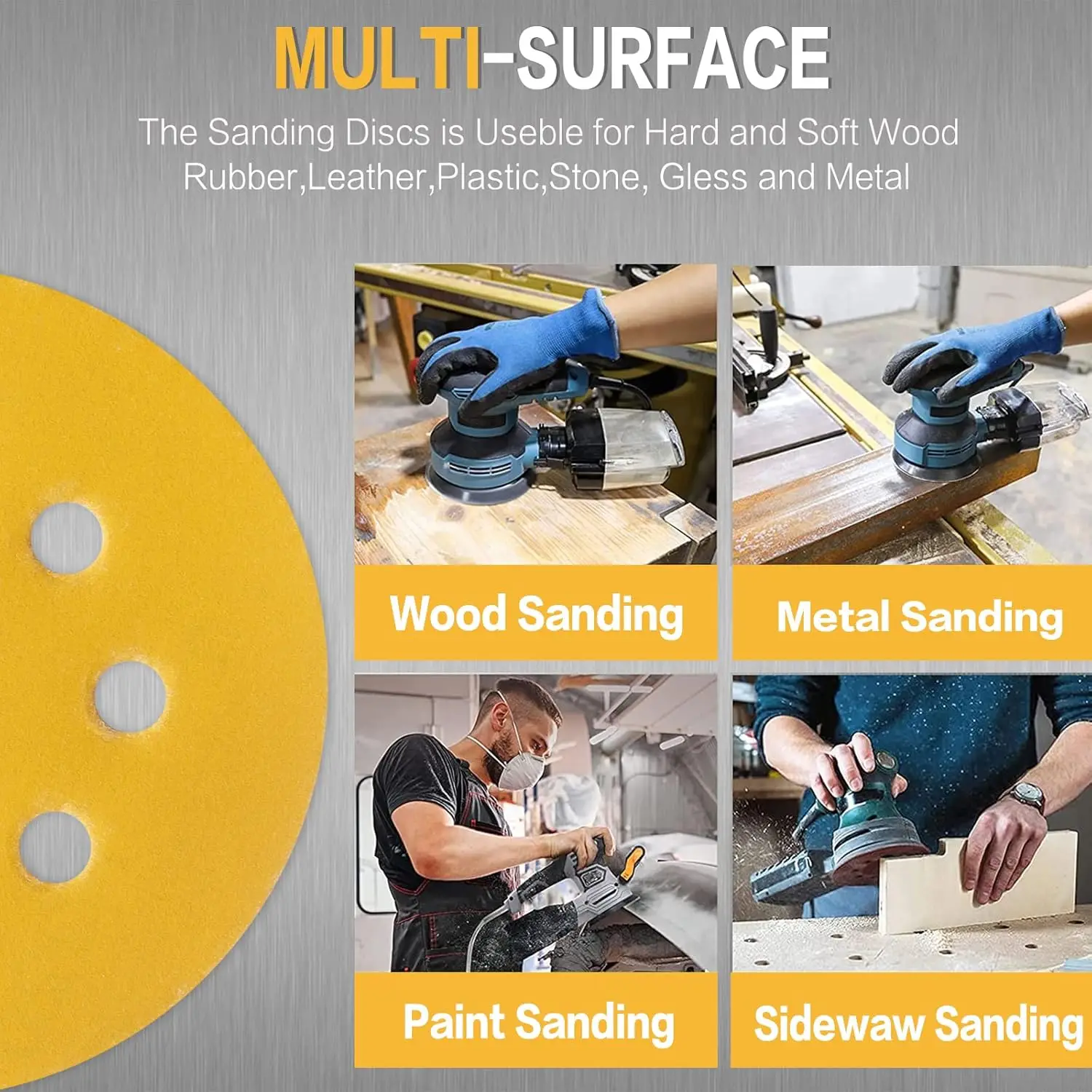 10-100PCS 5 Inch 8 Hole Sandin - đánh giá và giá Random Orbital Sander