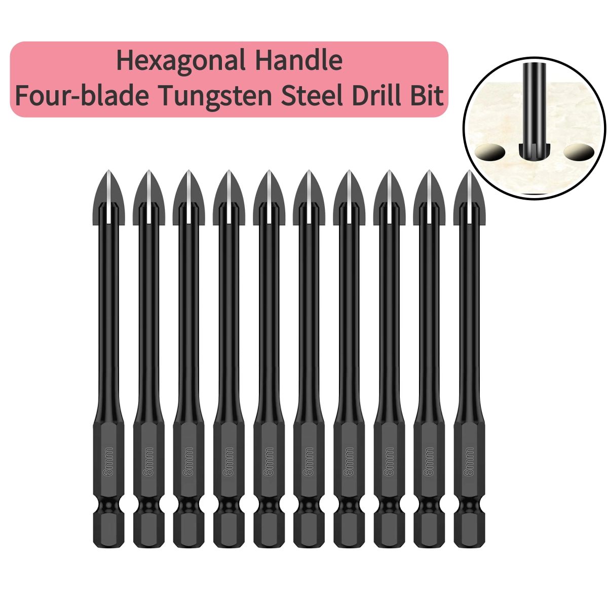 6mm Cross Hex Drill Bit For Ti - đánh giá và giá Power Tools Kobalt