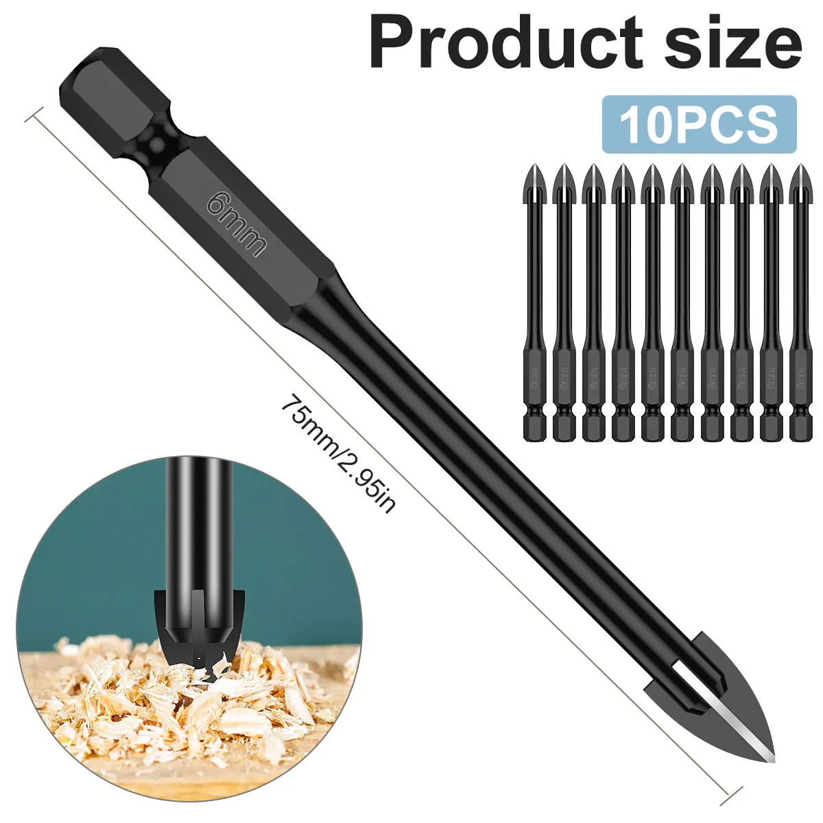 6mm Cross Hex Drill Bit For Ti - đánh giá và giá Power Tools Kobalt