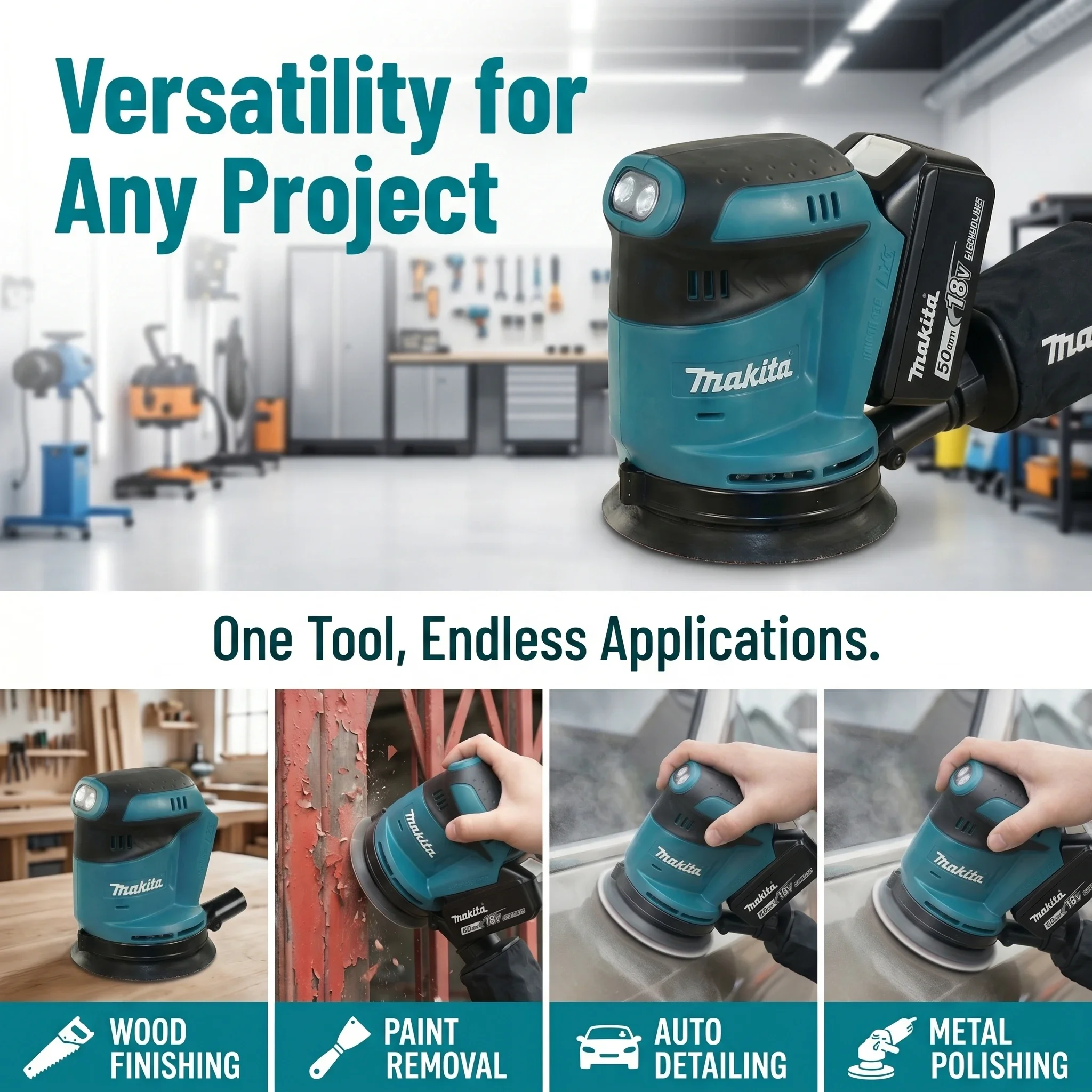 Makita DBO180Z 18V Brushless C - đánh giá và giá Random Orbital Sander