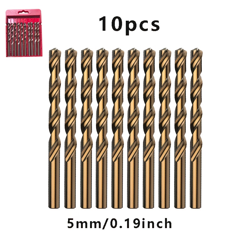 10Pcs 5mm M35 Cobalt Drill Bit - đánh giá và giá Power Tools Kobalt
