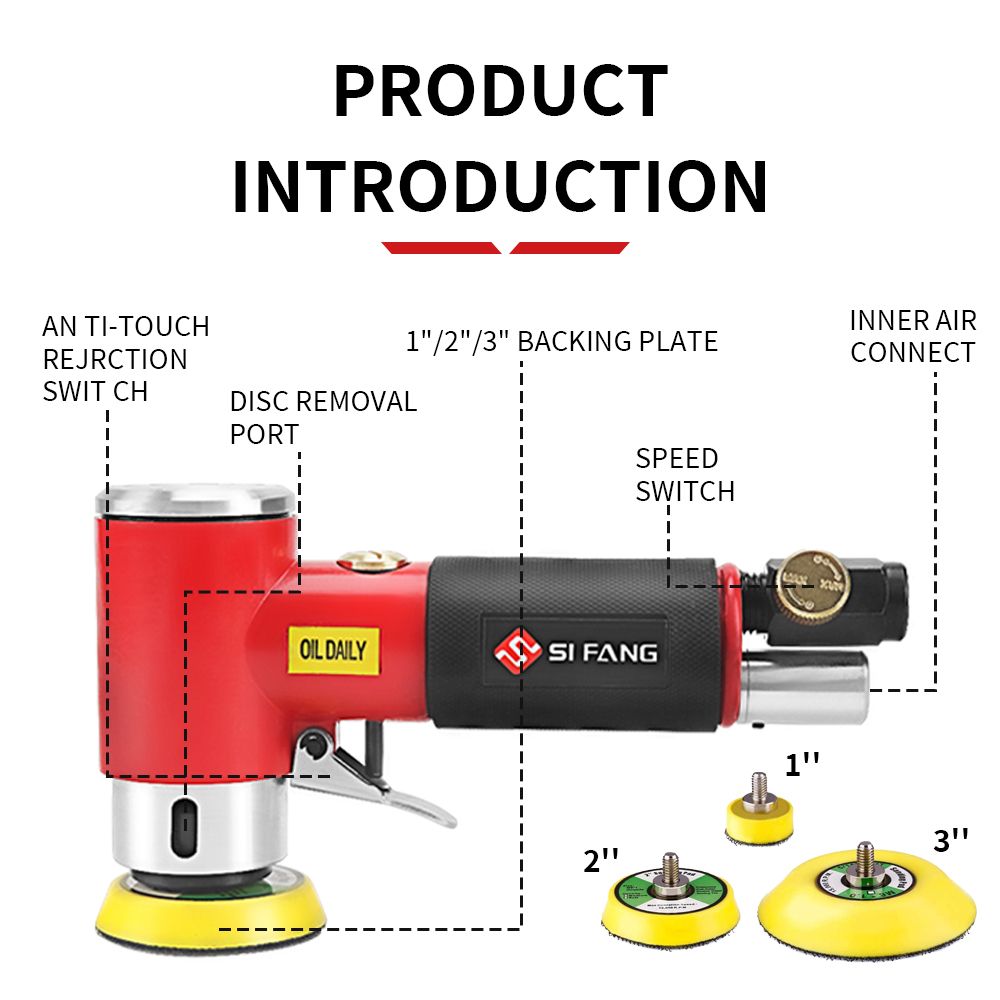 SIFANG Random Orbit Air Sander - đánh giá và giá Random Orbital Sander