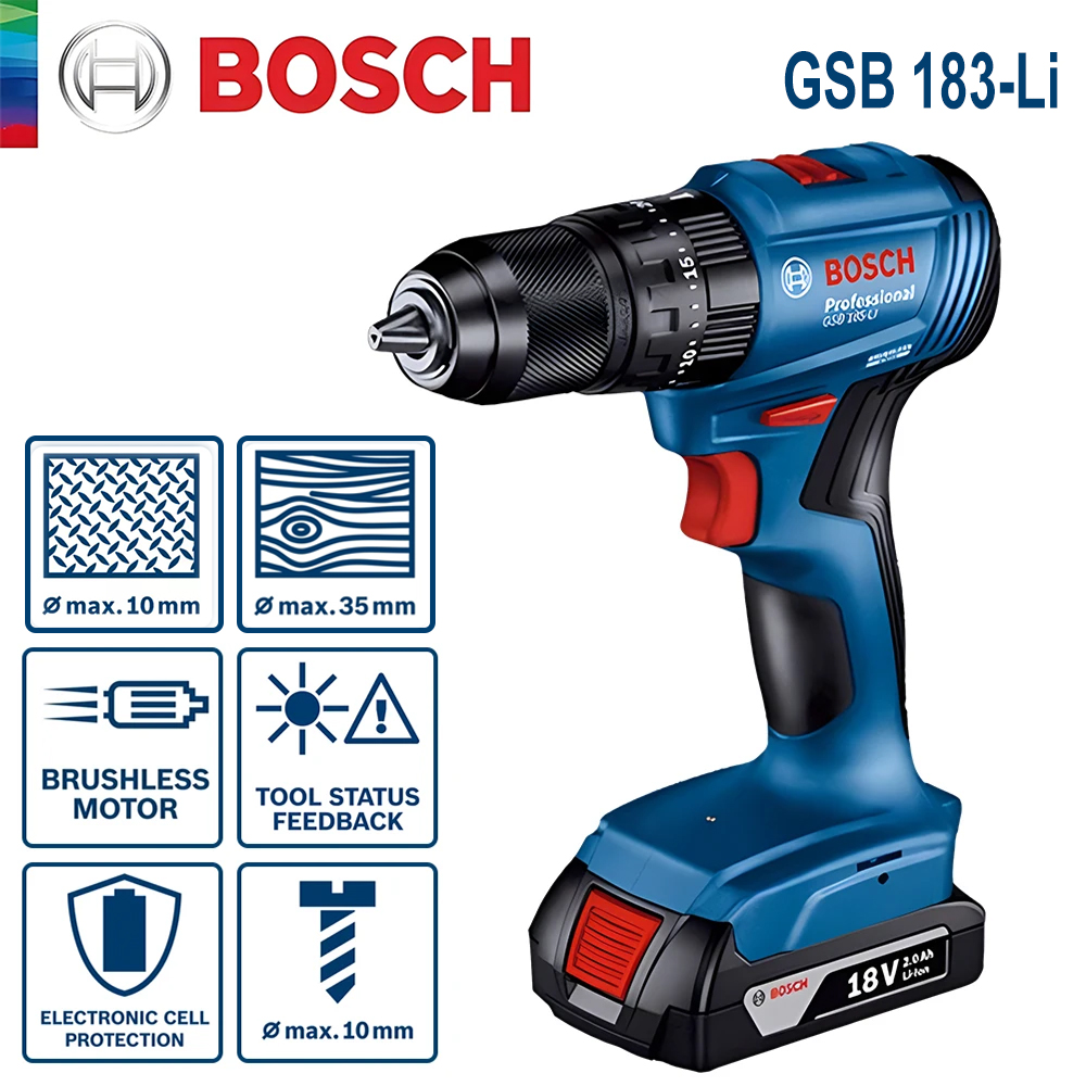 Bosch GSB 183-LI Electric Dril - đánh giá và giá Power Tools Impact
