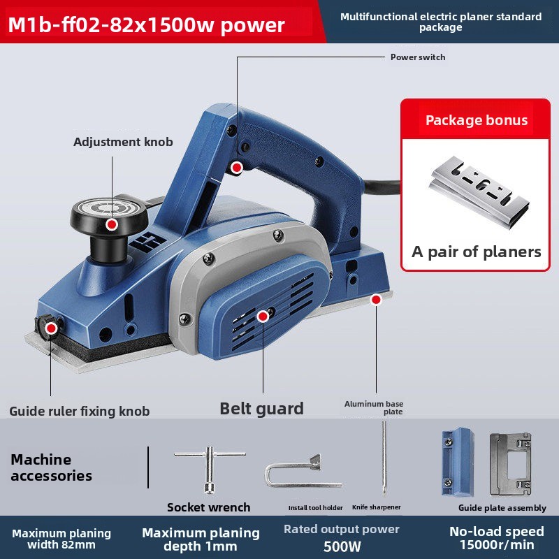 500W Electric Planer Portable  - đánh giá và giá Planer Handheld Electric
